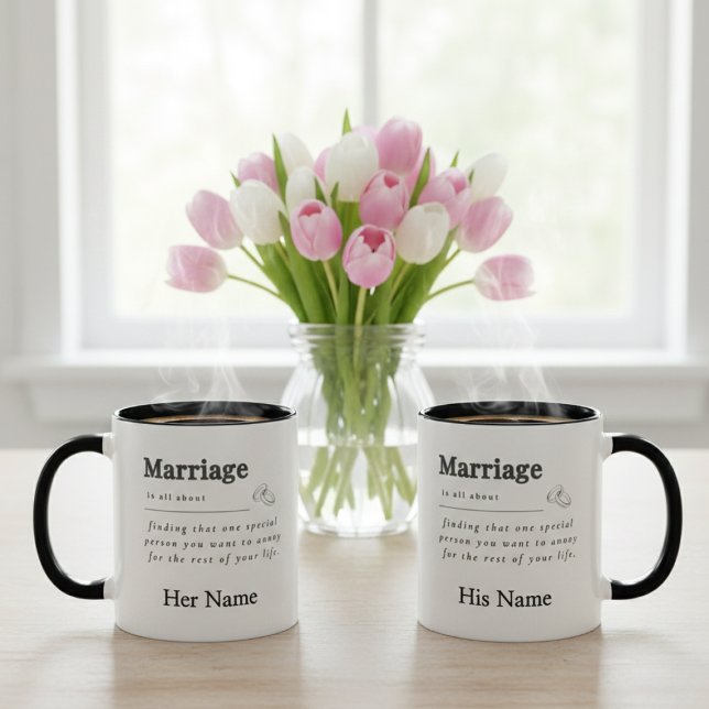 Taza Matrimonio, Citas Divertidas Para El Marido Y La E (Subido por el creador)