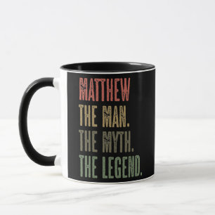 Taza MATTHEW the Man the Myth the LEGENY FUNNY Men