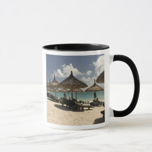 Taza Mauricio, Poste de Flacq. Escena de playa en el