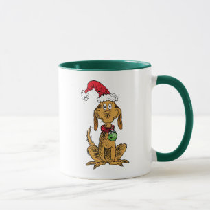 Taza Max el perro con sombrero de Santa