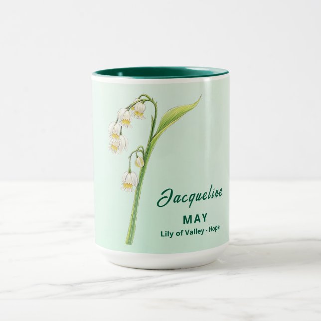 Taza May Birth Month Flower Coffee Mug (Centro)