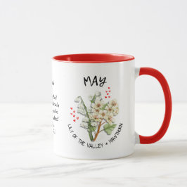 Taza MAY Nacimiento Mes Flor Cristiana Personalizada