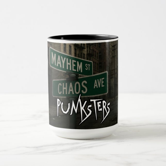 Taza Mayhem y Caos de Punksters (Centro)