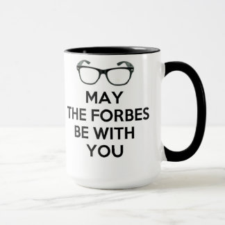 Taza Mayo Forbes sea con usted negro y blanco