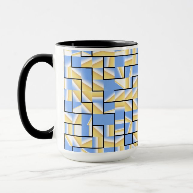 Taza Maze azul y amarillo (Izquierda)