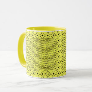 Taza Maze de hexágono amarillo
