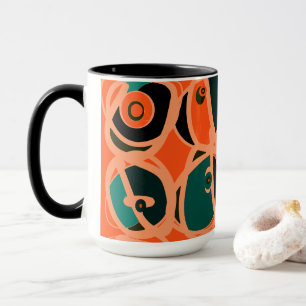 Taza MAZIPOODLES Ojo de espionaje Naranja Turquesa Negr