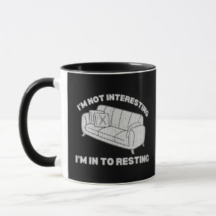 Taza Me apasiona descansar introvertido divertido dormi