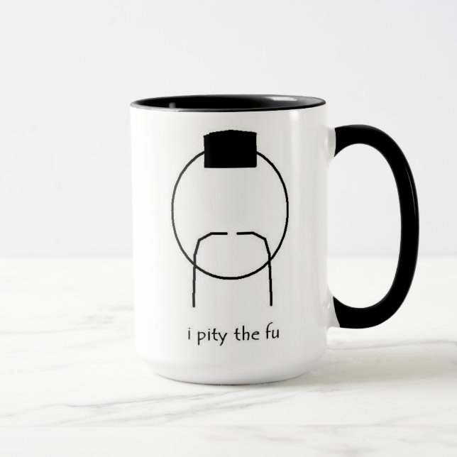 Taza me compadezco de la mug fu (Derecha)