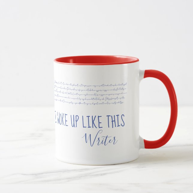 Taza Me Desperté Así Meme Divertido Eslogan Escritor (Derecha)