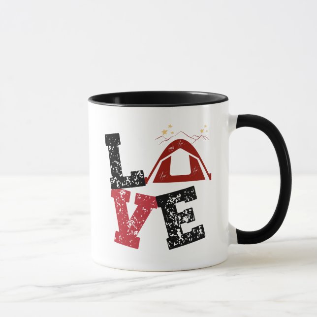 Taza me encanta acampar camper camp coffee mug (Derecha)