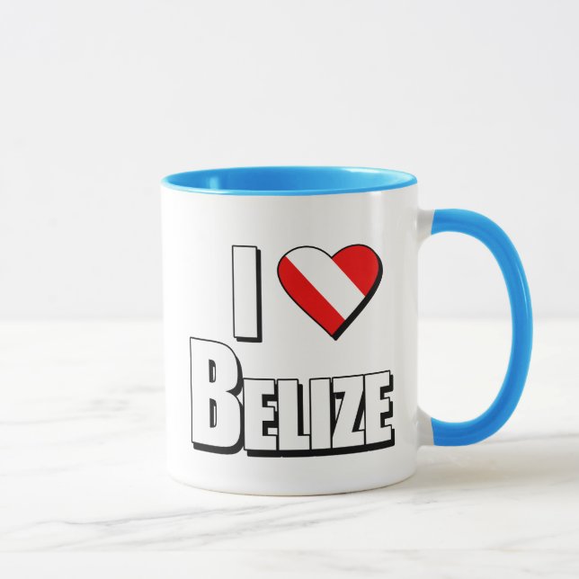 Taza Me encanta bucear en Belice (Derecha)