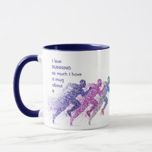 Taza Me encanta correr tanto que me siento muy divertid