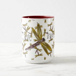 Taza Me encanta Dragonflies Arte digital y gráfico