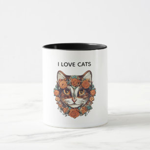TAZA ME ENCANTA EL ARTE INCREÍBLE DE LOS GATOS DISEÑO