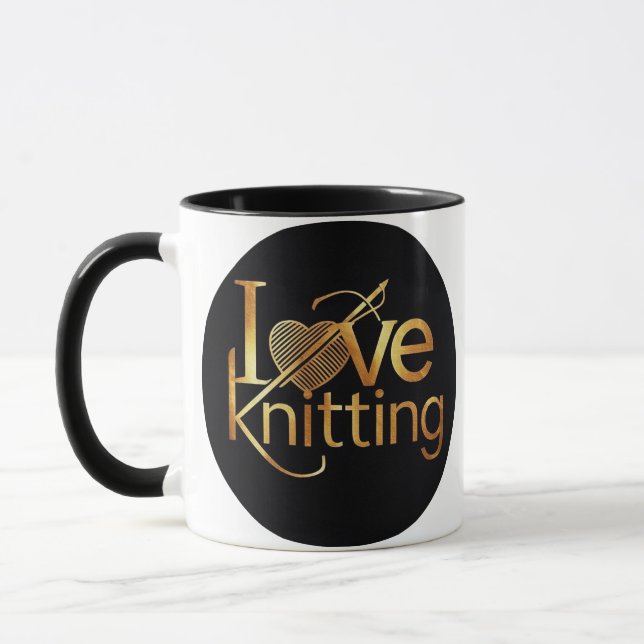 Taza Me encanta el café de regalo de los nitritos yarn (Izquierda)