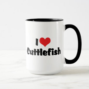 Taza Me encanta el calamar de corazón