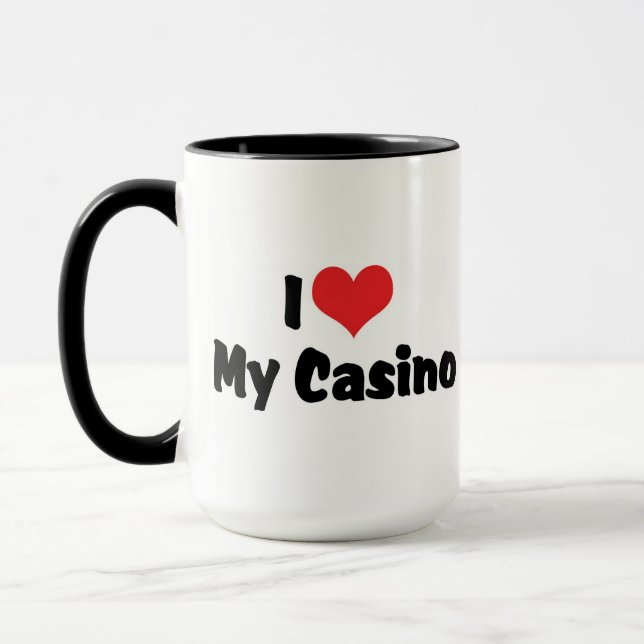 Taza Me encanta el corazón mi casino - Las Vegas Gambli (Izquierda)