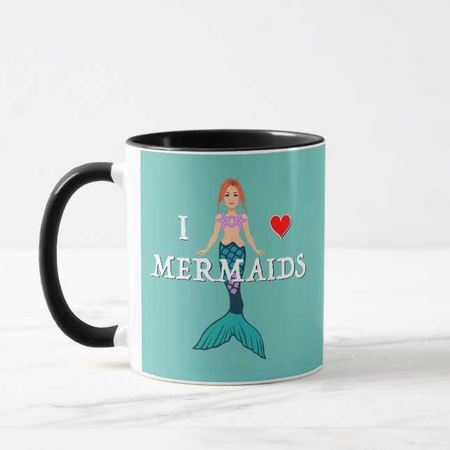 Taza Me encanta el diseño de las sirenas - Mug de Combo (Izquierda)