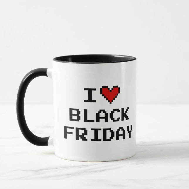 Taza Me encanta el Navidad del Black Friday como regalo (Izquierda)
