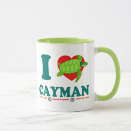 Taza Me encanta el recuerdo caribeño de Caimán