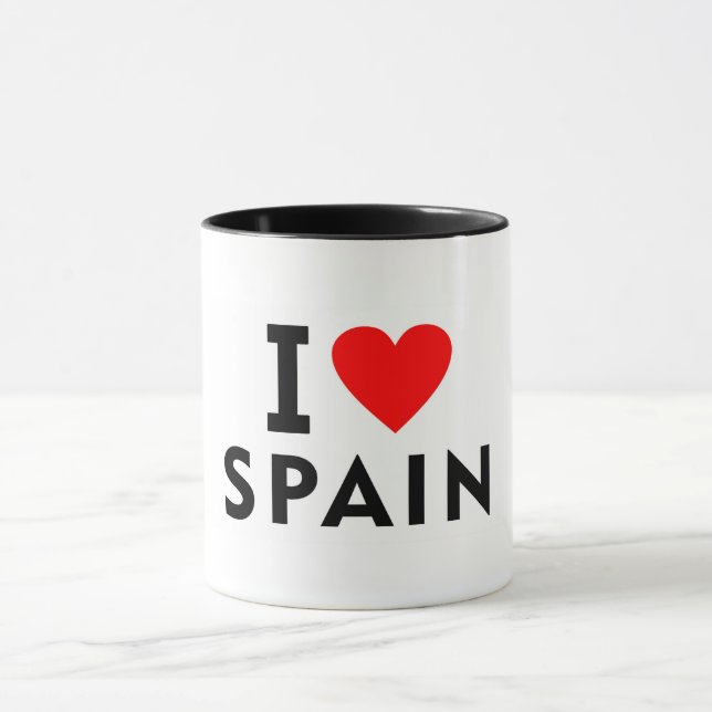 Taza Me encanta España como turismo de viajes al corazó (Centro)