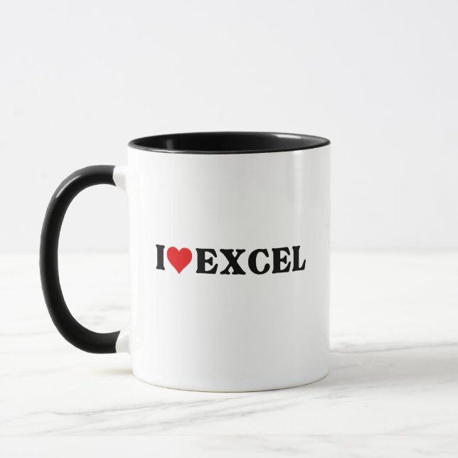 Taza Me encanta Excel Funny Spreadsheet Lover (Izquierda)