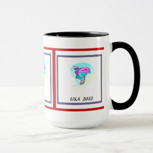 Taza Me encanta hacer snowboard -