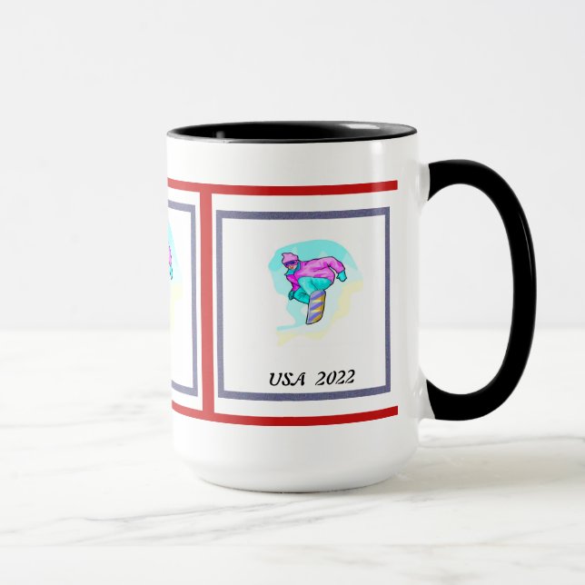 Taza Me encanta hacer snowboard - (Derecha)