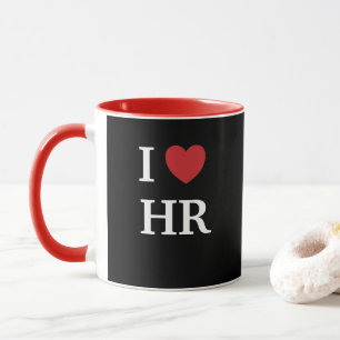 Taza Me encanta HR I Heart HR Quote Human Resources Off