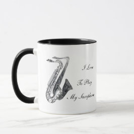 Taza Me Encanta Jugar Mi Saxofón