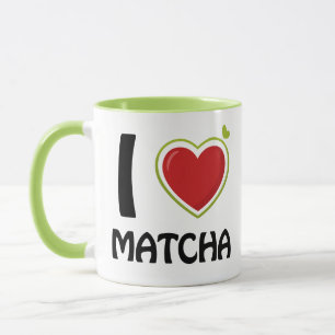 Taza Me encanta la camiseta de Matcha
