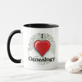 Taza Me encanta la genealogía Personalizado Mug