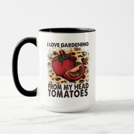 Taza Me Encanta La Jardinería De Mi Cabeza Tomates Grac