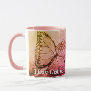 Taza Me encanta la mariposa de café