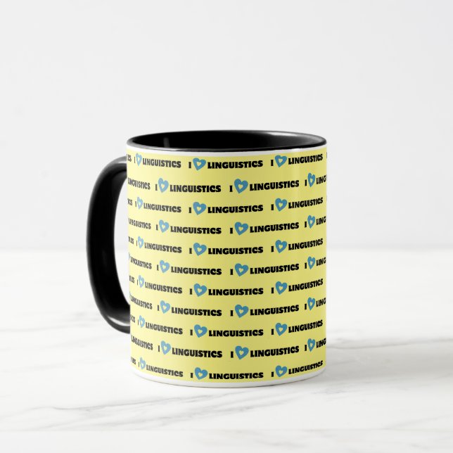 Taza Me encanta la música lingüística (Anverso izquierdo)