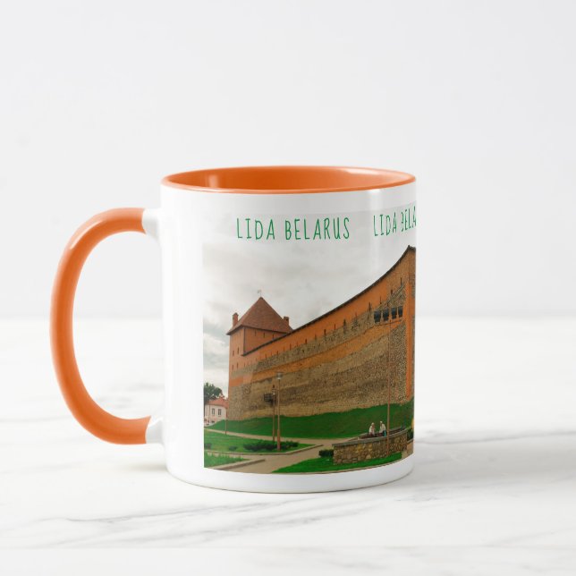 Taza Me encanta Lida Belarus Architecture Castle Sketch (Izquierda)
