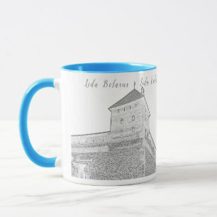 Taza Me encanta Lida Belarus Architecture Castle Sketch