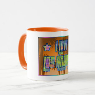 Taza ME ENCANTA Los Ángeles Hermosa Naranja Sunset Mug