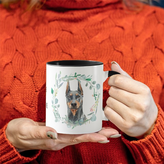 Taza Me encanta mi café dobie wreath mug (Subido por el creador)