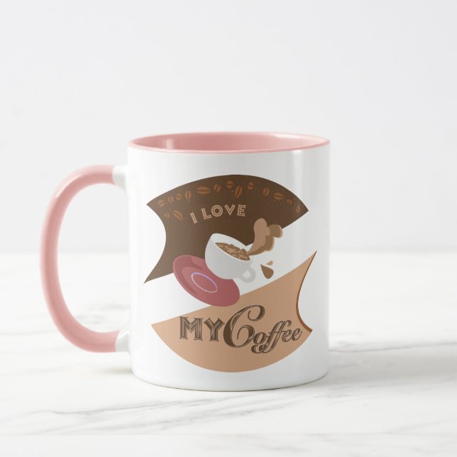 Taza Me encanta mi café retro Java (Izquierda)