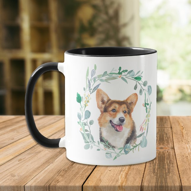 Taza Me encanta mi Cardigan Corgi Wreath Mug (Subido por el creador)