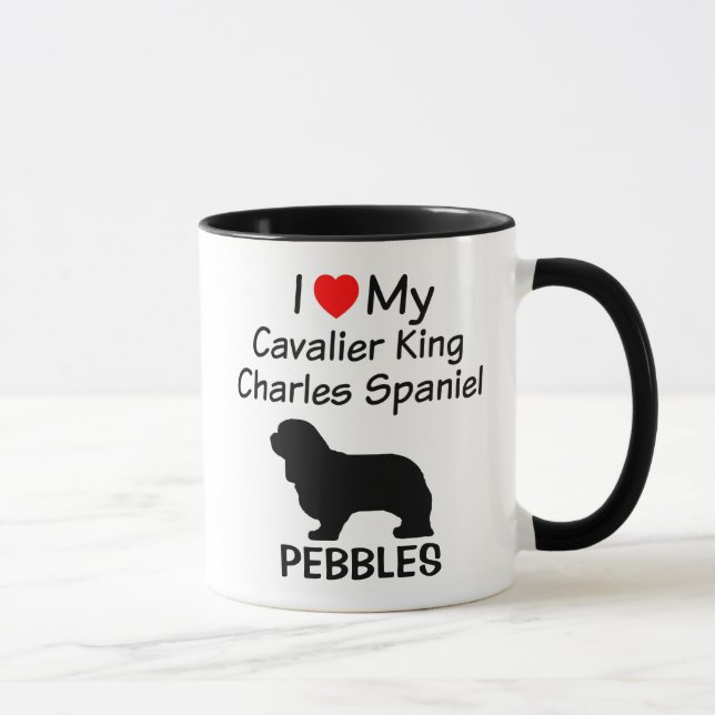 Taza Me Encanta Mi Cavalier King Charles Spaniel Dog (Derecha)