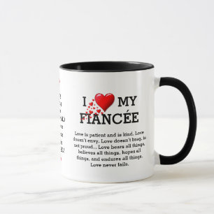 Taza ME ENCANTA MI FIANCÉE Personalizado Christian Mug