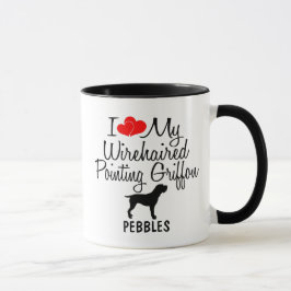 Taza Me Encanta Mi Griffon Con Cabos Alcanzados