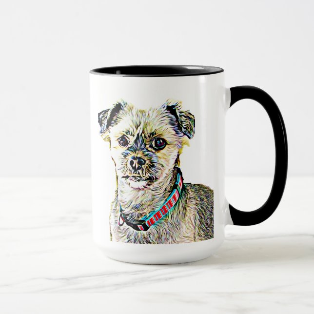 Taza Me encanta mi perro café personalizado (Derecha)