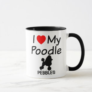 Taza Me encanta mi perro caniche