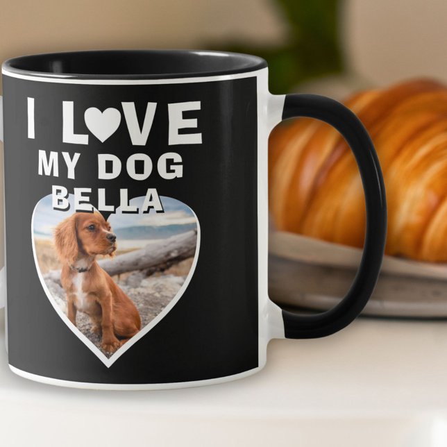 Taza Me encanta mi Perro Corazón de Perro Nombre de Per (Subido por el creador)