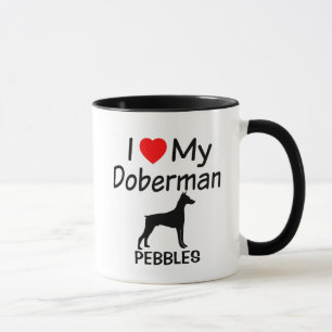 Taza Me Encanta Mi Perro Doberman