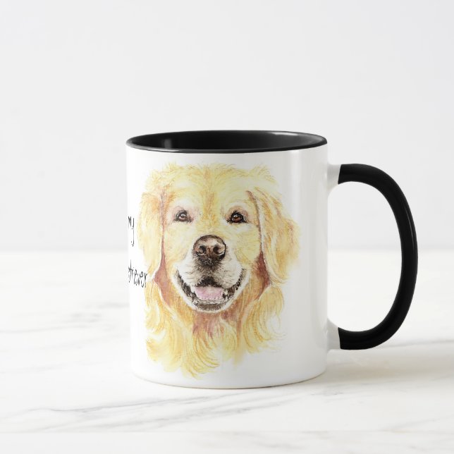 Taza Me encanta mi recuperador de oro, perro, Mascota (Derecha)
